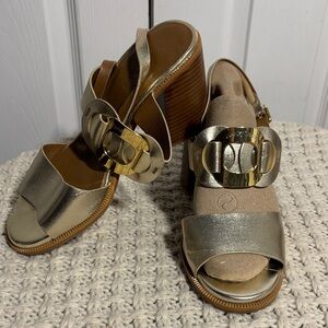 See by Chloe Gold Sandals